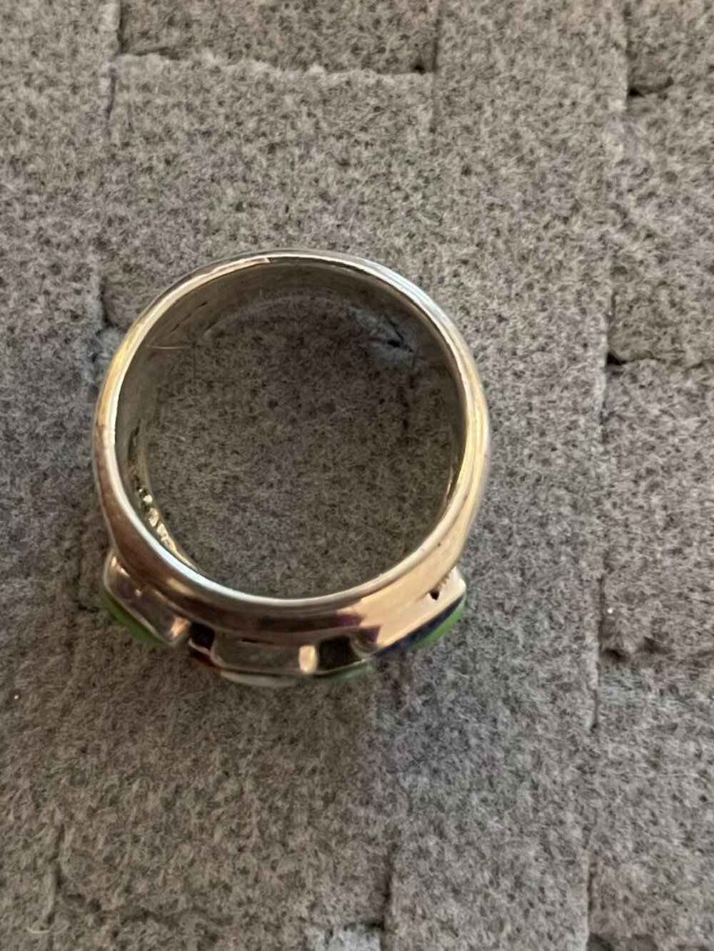 NEW Sterling Silver Ring Size 6 Multi Stone Wide Hippie Boho Anthropologie $148 - Picture 9 of 10